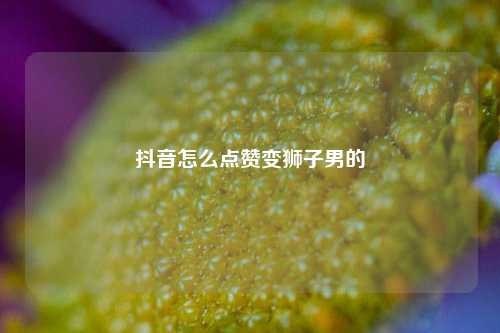 抖音怎么点赞变狮子男的